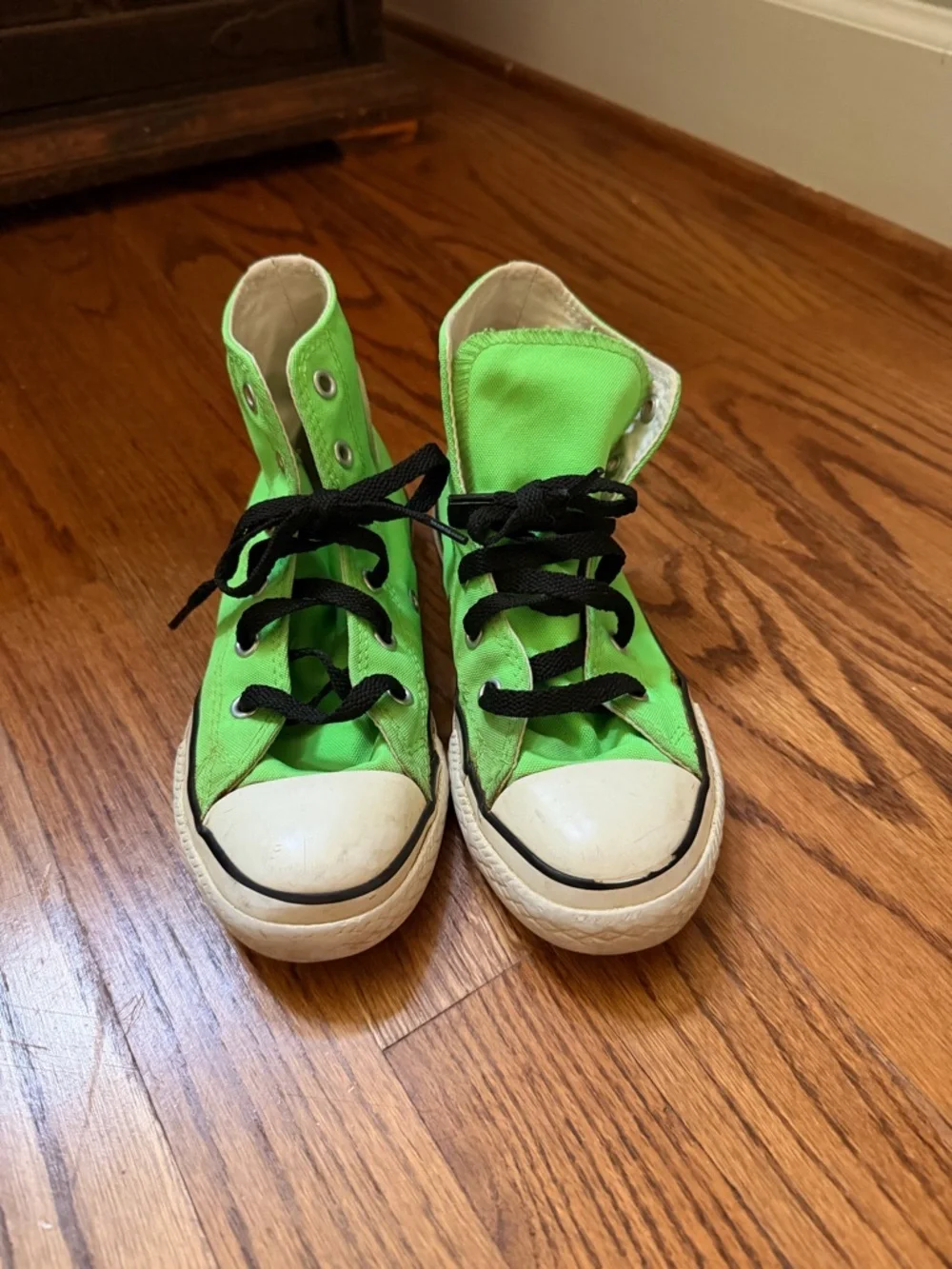 Converse Kids Green High-Top Sneakers with Black Laces